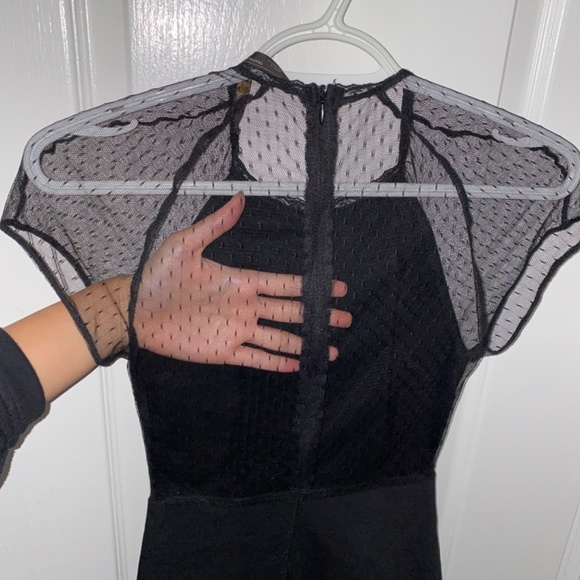 Black Zara Mini Lace Dress - Picture 3 of 4